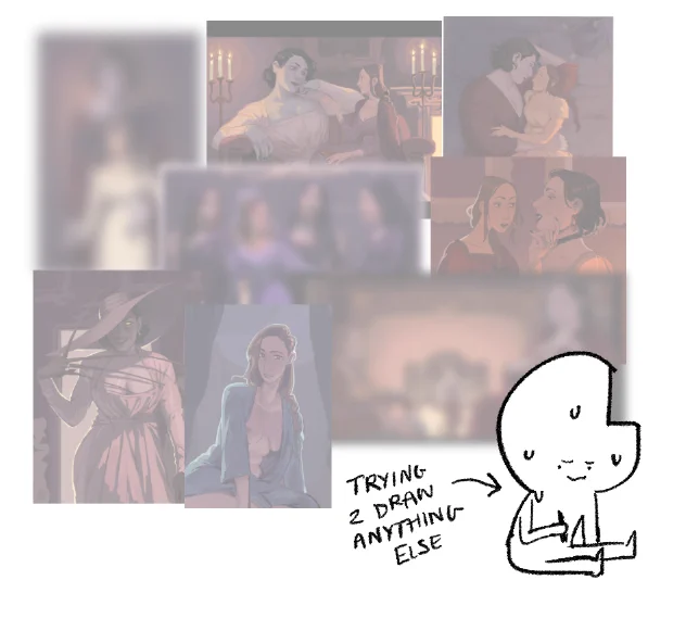 genuinely might be the characters i've drawn the most full coloured art w/ bg for in my life 
