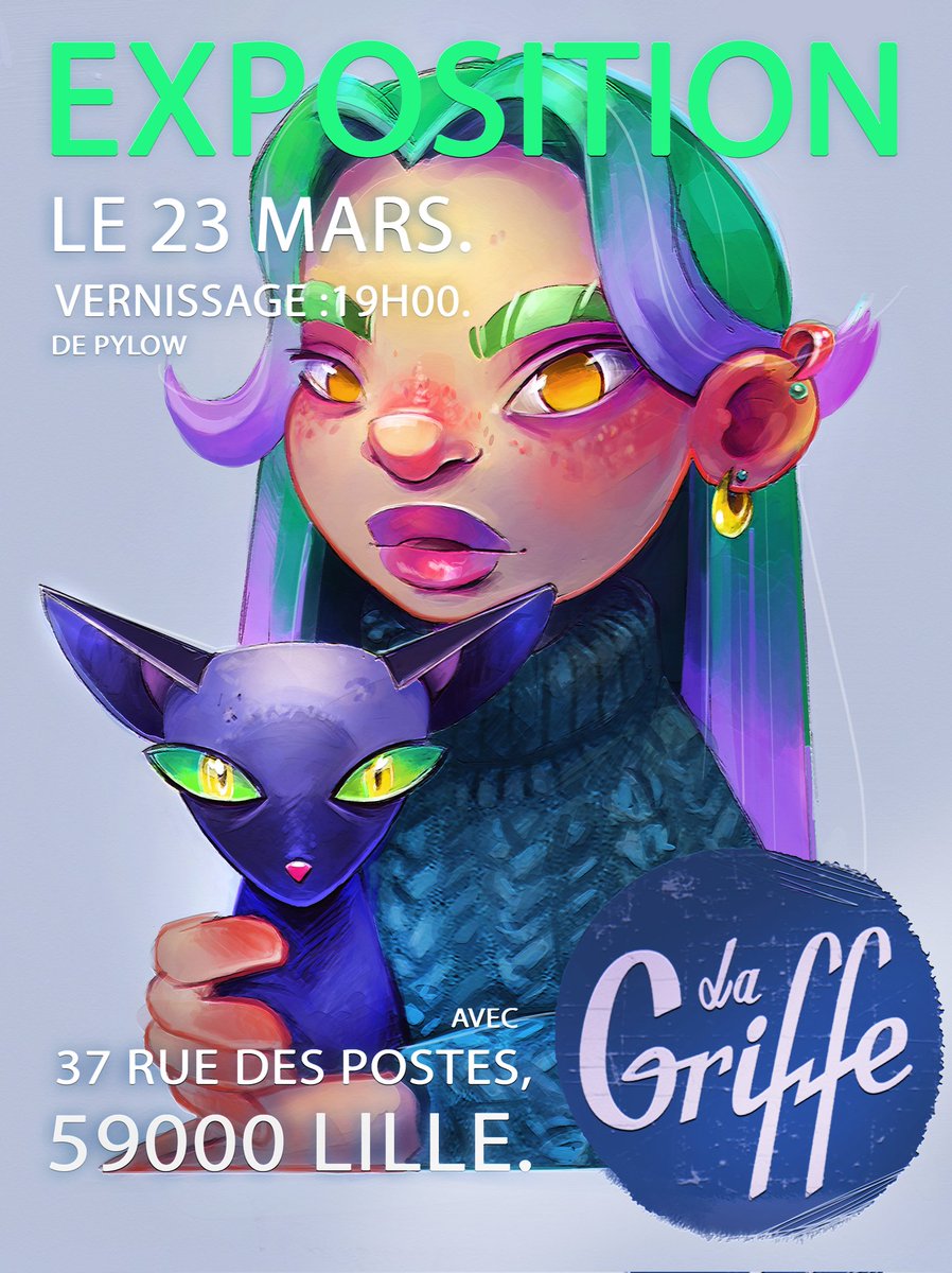 Pylow__'s tweet photo. J'expose à La Griffe encore 1 mois et demi les amis. N'hésitez pas si vous êtes Lillois! 
#exposition #illustration #dessin https://t.co/a6ZKPfjF7I