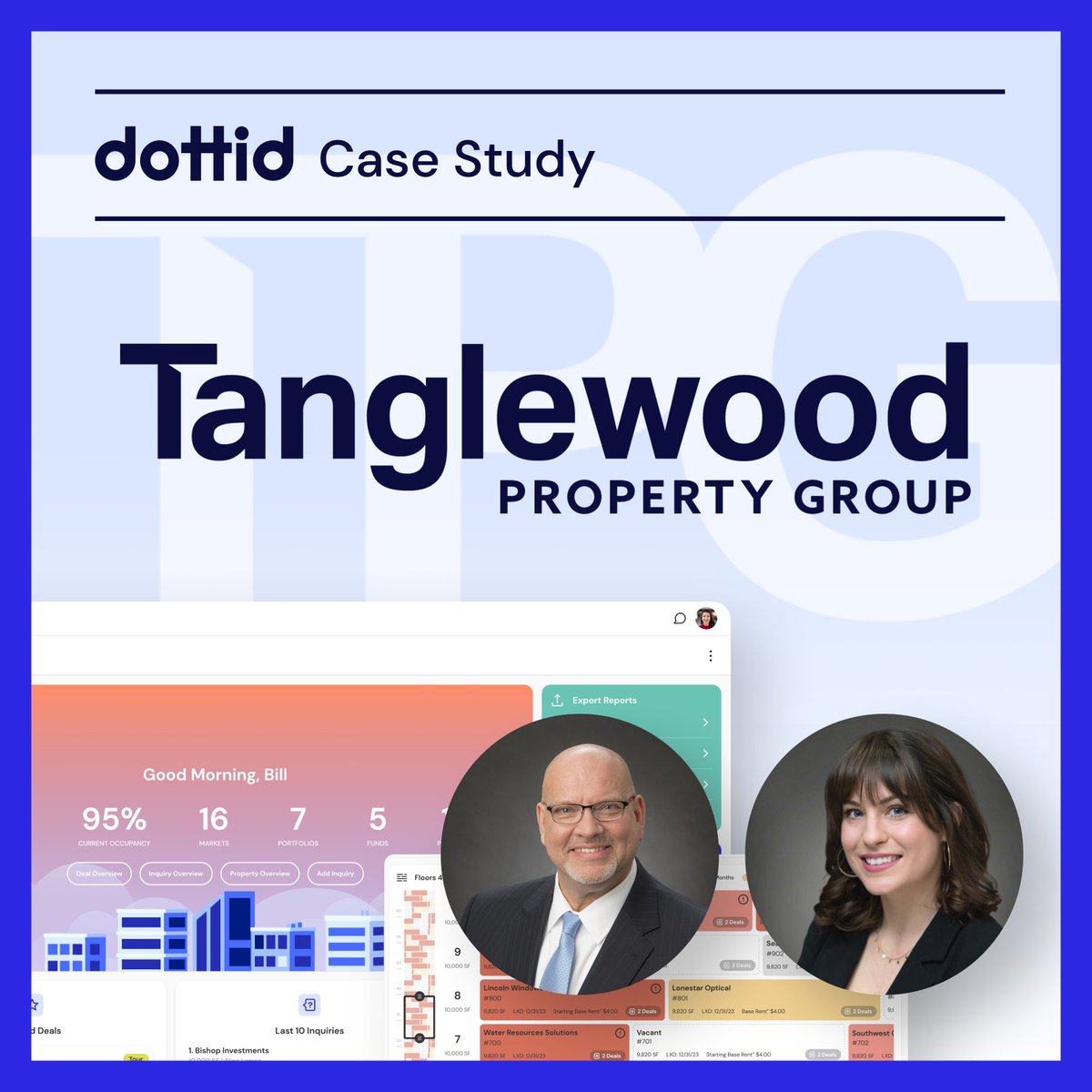 DottidTech's tweet photo. Leveraging #technology to make your business stronger doesn’t have to be difficult or cumbersome - but don’t take our word for it alone, see what Houston-based Tanglewood Property Group was able to accomplish once they made the switch to Dottid. https://t.co/mSTJqsrfRO #SaaS #CRE https://t.co/aKgdlbCtbA