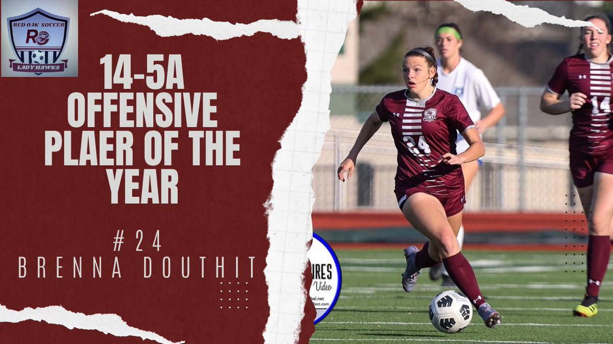 ROLadyHawksoccer⚽️ (@rohawksoccerldy) on Twitter photo Congrats to District 14-5A Offensive Player of the Year, #24 Sr. Captain, Brenna Douthit. 22 goals and 11 assists on the year. Brenna, a true leader and 4 year starter. Well deserved!💪🏻 <a href="/ROHSSoccer/">ROHS Soccer</a> <a href="/redoakisd/">Red Oak ISD</a> <a href="/roisdathletics/">roisdathletics</a> @KBECSports <a href="/LethalSoccer/">Coach Duque</a> <a href="/DMNGregRiddle/">Greg Riddle</a> <a href="/dfwvarsity/">dfw varsity</a> Congrats to District 14-5A Offensive Player of the Year, #24 Sr. Captain, Brenna Douthit. 22 goals and 11 assists on the year. Brenna, a true leader and 4 year starter. Well deserved!💪🏻 <a href="/ROHSSoccer/">ROHS Soccer</a> <a href="/redoakisd/">Red Oak ISD</a> <a href="/roisdathletics/">roisdathletics</a> @KBECSports <a href="/LethalSoccer/">Coach Duque</a> <a href="/DMNGregRiddle/">Greg Riddle</a> <a href="/dfwvarsity/">dfw varsity</a>