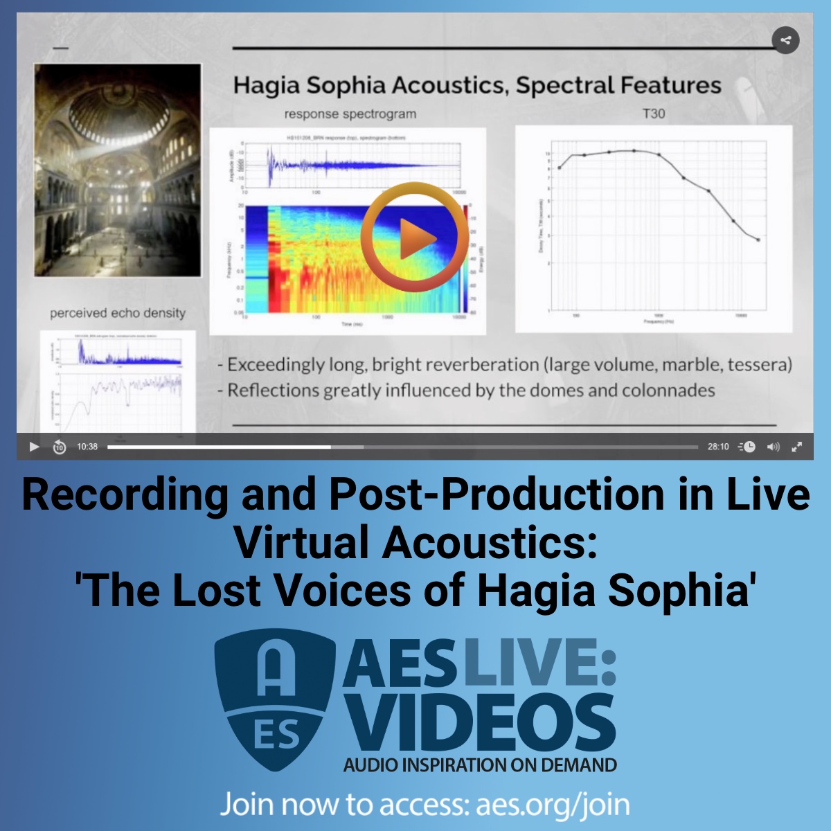 AESorg's tweet photo. AES Live: Videos Feature - #Recording & #PostProduction in Live #VirtualAcoustics : 'The Lost Voices of #HagiaSophia '
View Now:
https://t.co/q7lespgmKN
#AESorg #proaudio #audioengineer #audioengineers #audioengineering #Recording #AESMembers https://t.co/RgNF4F1GFJ