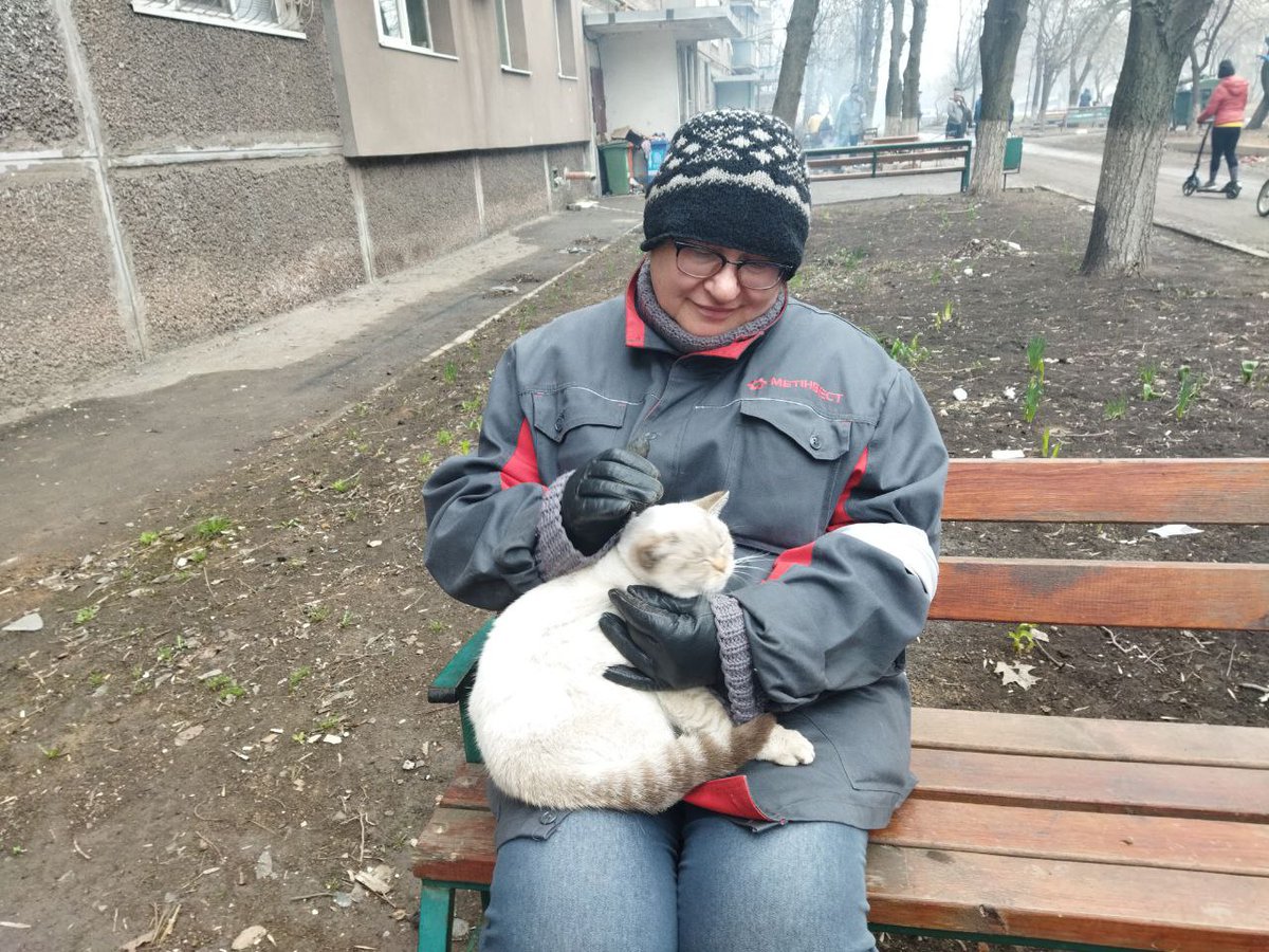 Ruslan8255's tweet photo. Мариуполь. Люди и котики. Жизнь рядом со смертью... https://t.co/L6Oz5kvNrX