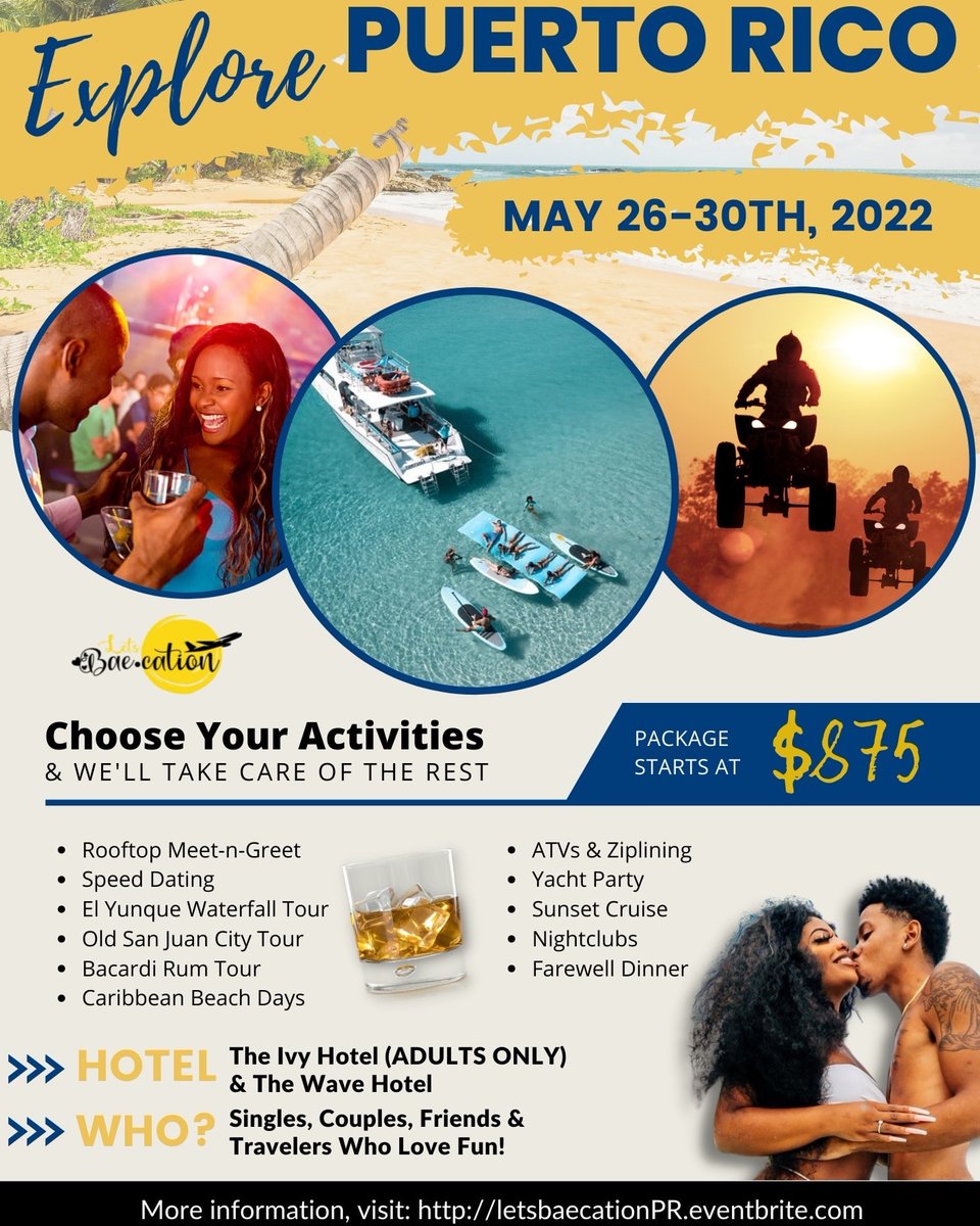 TravelingGolden's tweet photo. TAKING OVER PUERTO RICO 🇵🇷🇵🇷 MEMORIAL DAY WEEKEND!! MAY 26TH  30TH!  LOCK IN YOUR SPOT NOW!! 

TICKETS TO THE YACHT 🚤⛵️PARTY ON SALE TOO!!

https://t.co/bWvdWRfCJG 

OR 

INBOX ME!

#TravelTuesday #TravelingGolden #LetsBaecation #PuertoRico  #YachtParty #MemorialDayWeekend https://t.co/djVidG42oc