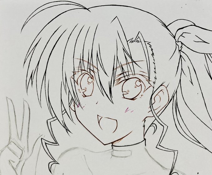 時間も遅いんでペン入れ一旦ストップ。

ちょっとずつ絵柄も変えて
いこうとしながらですが自分らしさ
を目一杯入れてヴィヴィオちゃん
描いてます! 