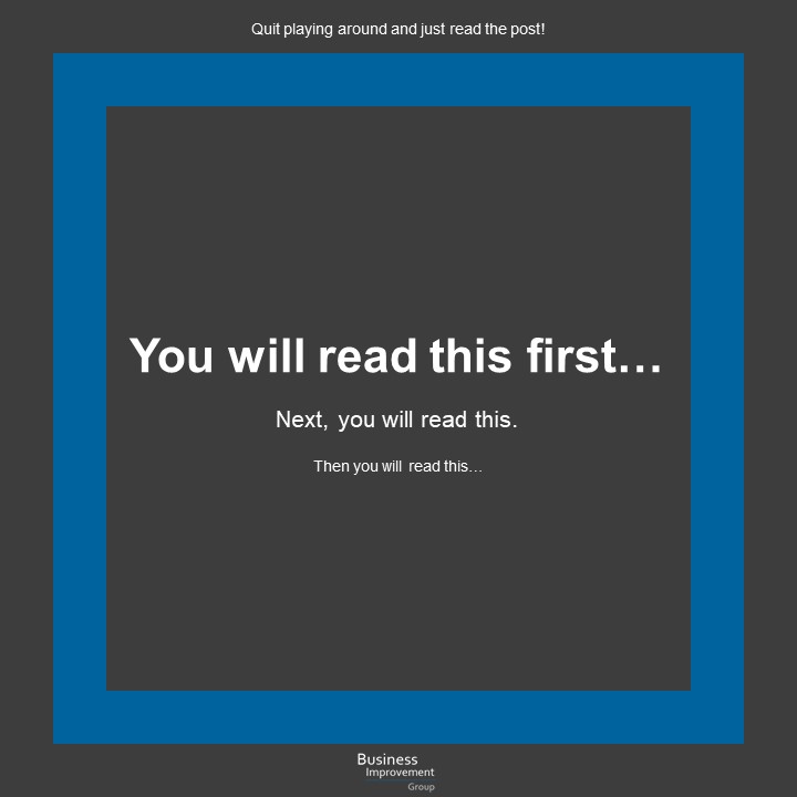 Using a visual hierarchy in written content assures important points come through in:

👉🏼 Job Safety Posters
👉🏼 Written Work Instructions
👉🏼 Training Materials
👉🏼 Job Aids
👉🏼 Company Newsletters
👉🏼 Presentations

…and so much more

#visualmanagement #leanthinking #makeworkbetter