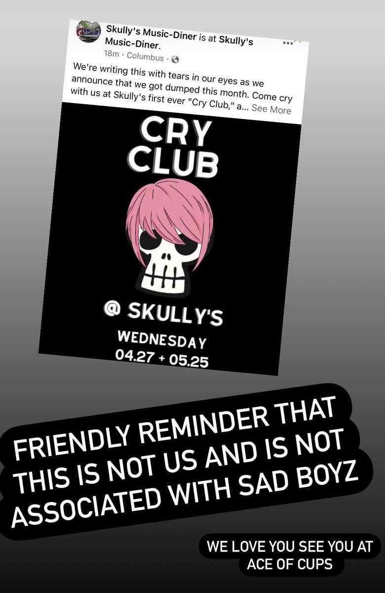 There’s an imposter in town, don’t worry though, we’ll still see you at ace of cups on 4/27