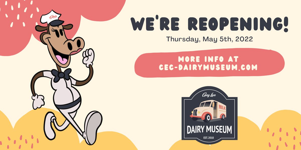 The Gay Lea Dairy Museum will be open to the public on May 5th.  Contact museum@gayleafoods.com to book your visit.