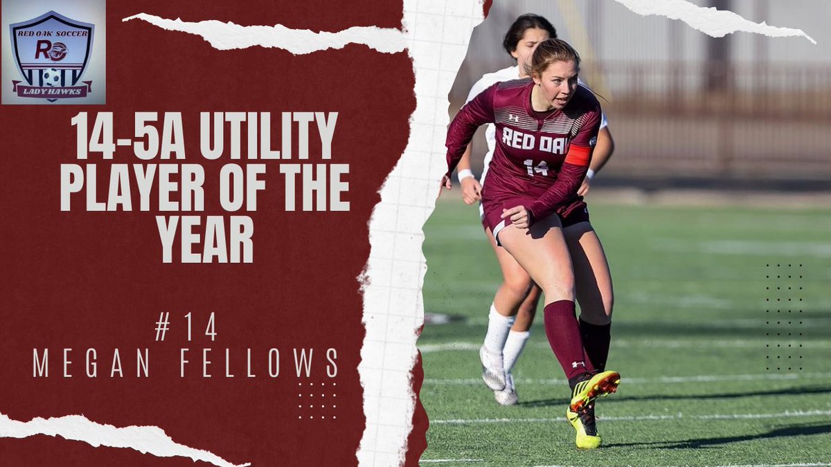 ROLadyHawksoccer⚽️ (@rohawksoccerldy) on Twitter photo Congrats to District 14-5A Utility Player of the Year, #14 Sr. Captain, Megan Fellows. 6 goals and 16 assists on the year. Goalie, midfielder, defender she can do it all. Well deserved💪🏻 <a href="/ROHSSoccer/">ROHS Soccer</a> <a href="/redoakisd/">Red Oak ISD</a> <a href="/roisdathletics/">roisdathletics</a> @KBECSports <a href="/LethalSoccer/">Coach Duque</a> <a href="/DMNGregRiddle/">Greg Riddle</a> <a href="/dfwvarsity/">dfw varsity</a> Congrats to District 14-5A Utility Player of the Year, #14 Sr. Captain, Megan Fellows. 6 goals and 16 assists on the year. Goalie, midfielder, defender she can do it all. Well deserved💪🏻 <a href="/ROHSSoccer/">ROHS Soccer</a> <a href="/redoakisd/">Red Oak ISD</a> <a href="/roisdathletics/">roisdathletics</a> @KBECSports <a href="/LethalSoccer/">Coach Duque</a> <a href="/DMNGregRiddle/">Greg Riddle</a> <a href="/dfwvarsity/">dfw varsity</a>