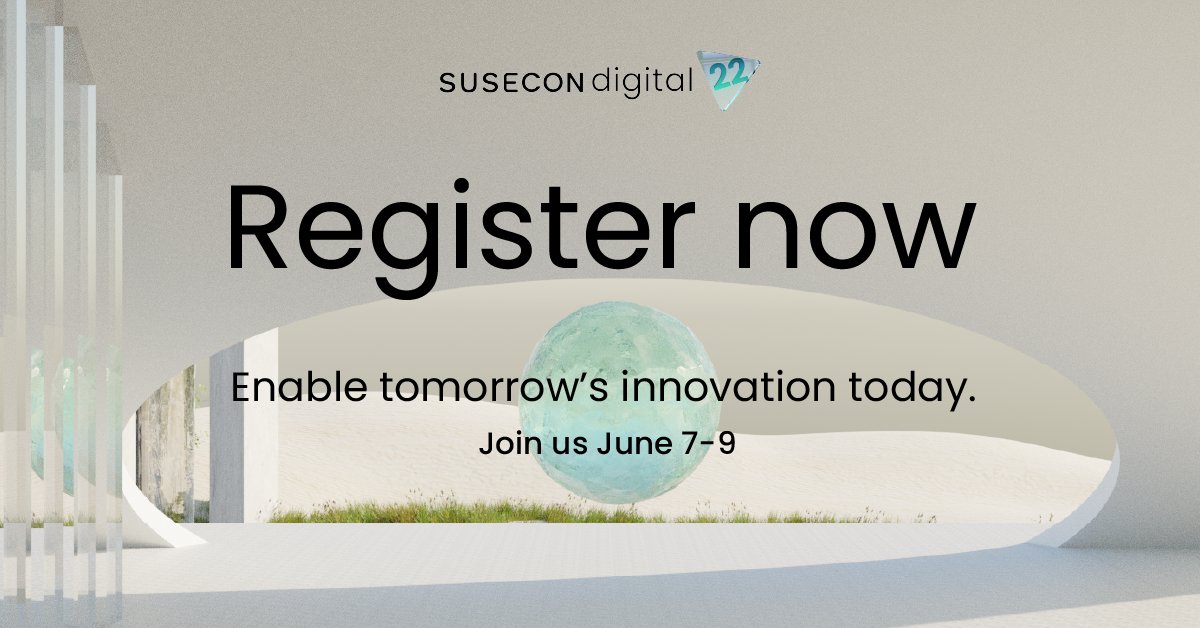 prodokit's tweet photo. The countdown is on - looking forward to SUSECON 2022!

Feel free to register below, and in the meantime, keep it "open"!
#SUSECON22 #susecollective https://t.co/A3DgNLaMKZ https://t.co/JHGnF0gMK9