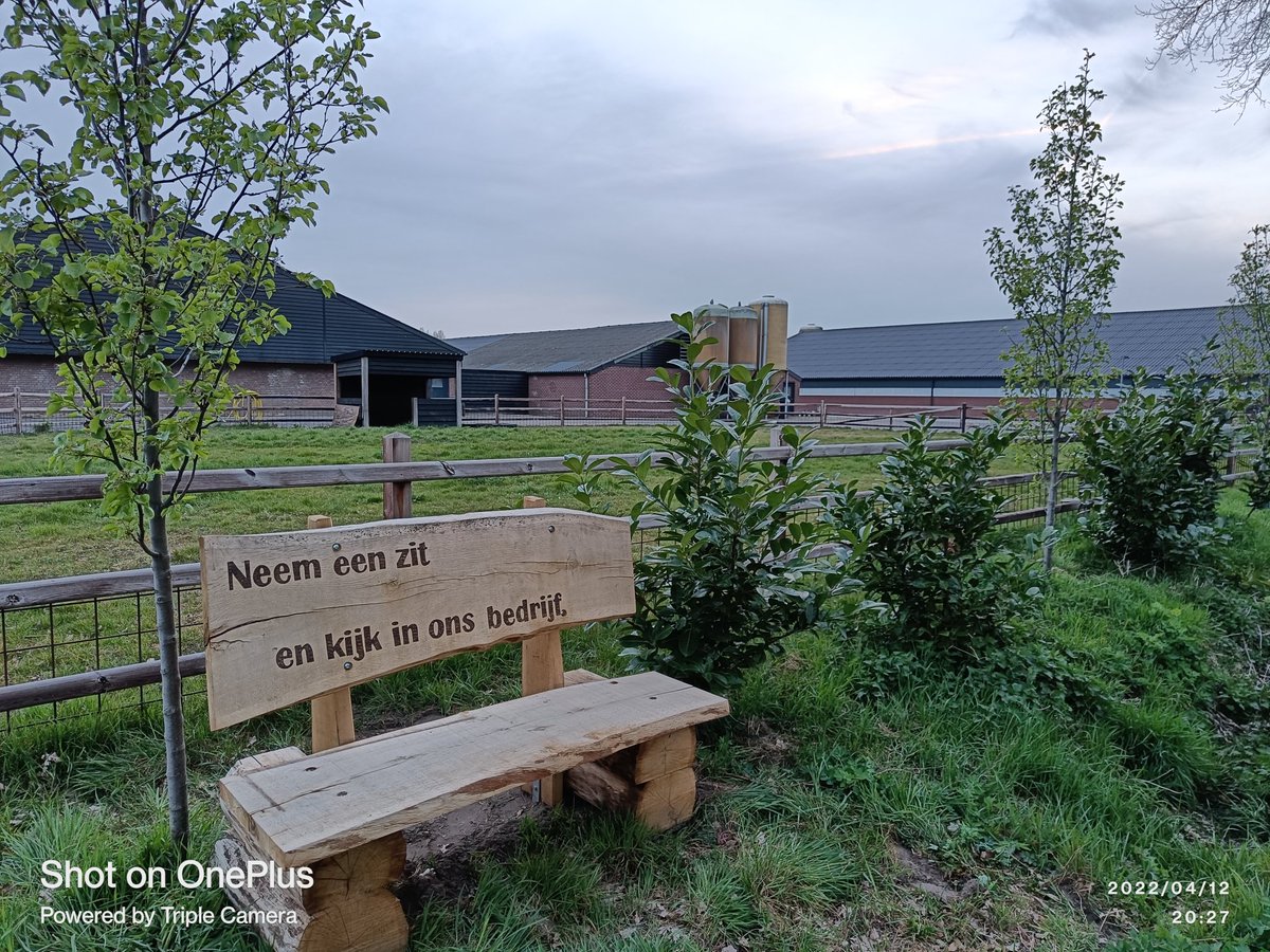 varkenshotel's tweet photo. Het bankje staat! Fietsroute geïnitieerd door @ZLTOdeMeierij langs 22 agrarische bedrijven in @GemMeierijstad wordt 2de paasdag geopend. Via (een nog aan te brengen QR code) kan je een kijkje in de stal nemen. #uitje https://t.co/r3HPwCw9iX