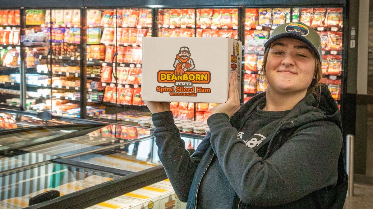 Hams are in the HOUSE! ✨ Swing by the meat department and grab one for the party before your Sunday celebrations. 🎉 #RivertownMarket