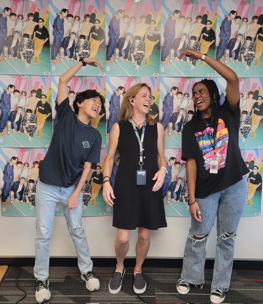 What a great surprise from Taliah and Vincent to have my whiteboard plastered with #BTS Made my day. Thank you for the happiness and smiles. This day and every other school day!