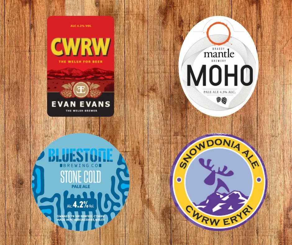 TafarnYVale's tweet photo. Y 4 sydd yn y ras yn ein pleidlais gynta cyn ailagor y Vale - pa gwrw gewn ni o'r gasgen?
The first 4 Welsh breweries in our #beervote before reopening our community pub next month! ๐
@evanevansbrewco
@MantleBrewery
@BluestoneBrew @PurpleMooseBrew https://t.co/tDjDU4suIz