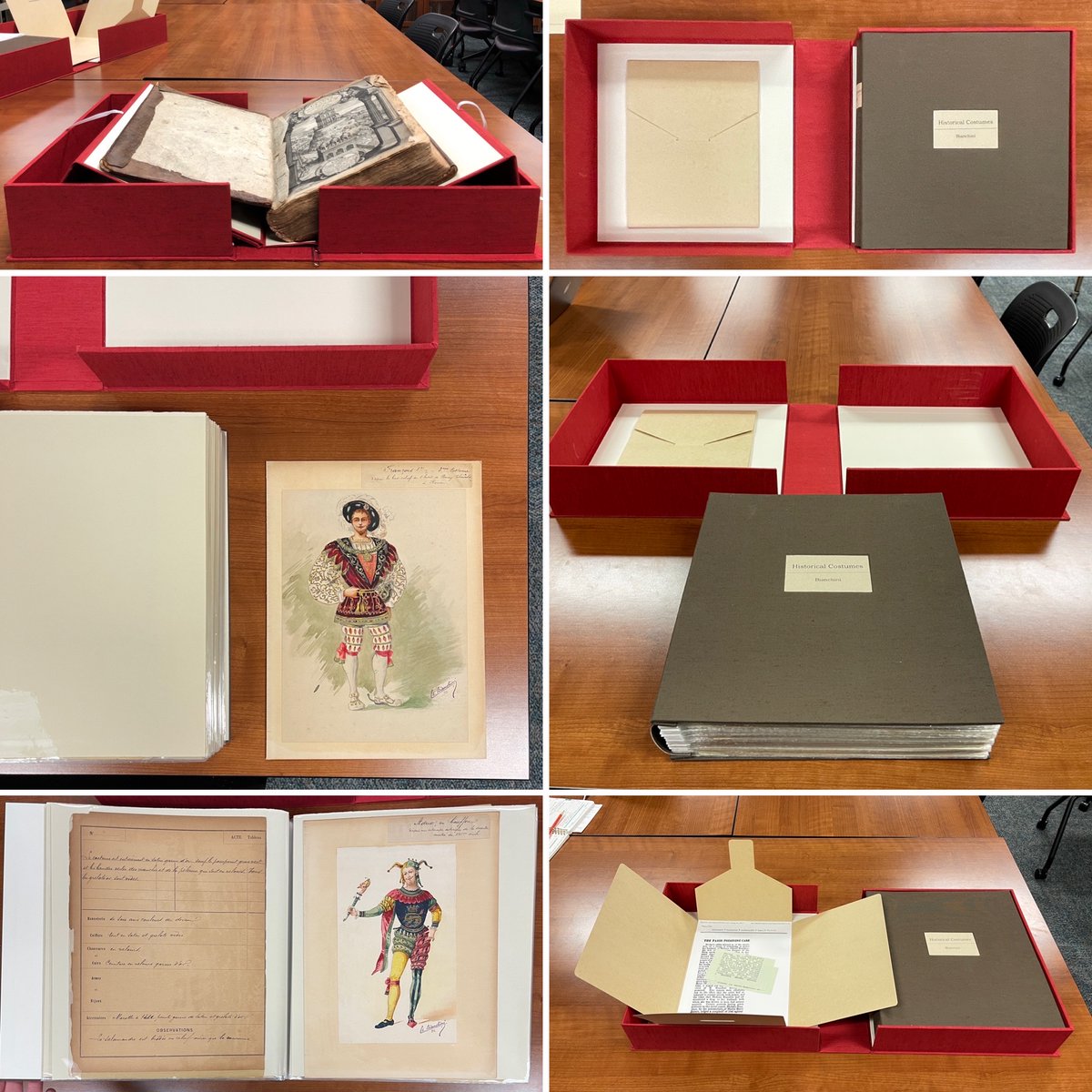 ISUMilnerSPC's tweet image. We promise, when a #ConservationWin is involved, boxes are anything but boring! For our most important items, our #conservators make special #boxes, often with internal book cradles, folders, pockets, and more to make sure everything is accessible and also functional!
#Archive30
