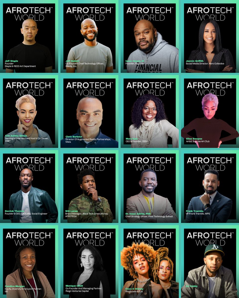 AfroTech's tweet photo. 📢TOMORROW #AfroTechWorld kicks off in the #metaverse. 
The lineup is stacked! With 2 days full of programming, education, connections, recruitment &amp; entertainment, #AfroTechWorld2022 is the right decision.
🔗https://t.co/XCFSd9LwRe
#afrotech #web3 #jobfair #recruitment #techjobs https://t.co/YcVlomNX9I