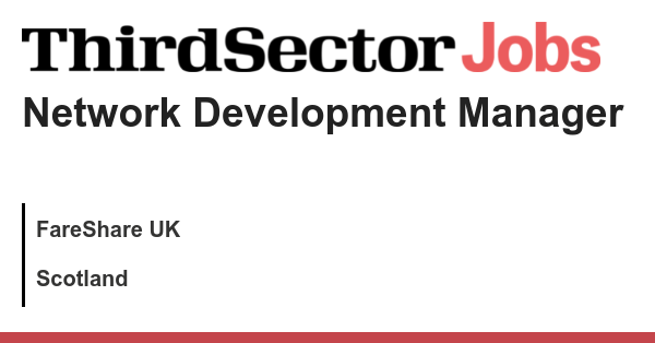 jobsthirdsector's tweet photo. FareShare UK: Network Development Manager https://t.co/cvNBgsyJ1D https://t.co/mvAxu4lUX0