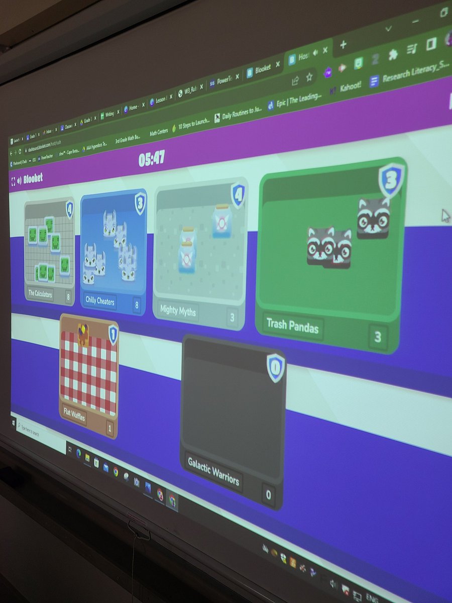 JenniferODrisc9's tweet photo. Third graders collaborated to make a Blooket for Mental Math this afternoon. A bit of friendly competition 😅 #gamification #edtech @CBVRCE_NS @BAcacemy https://t.co/ttdRdi3JoH
