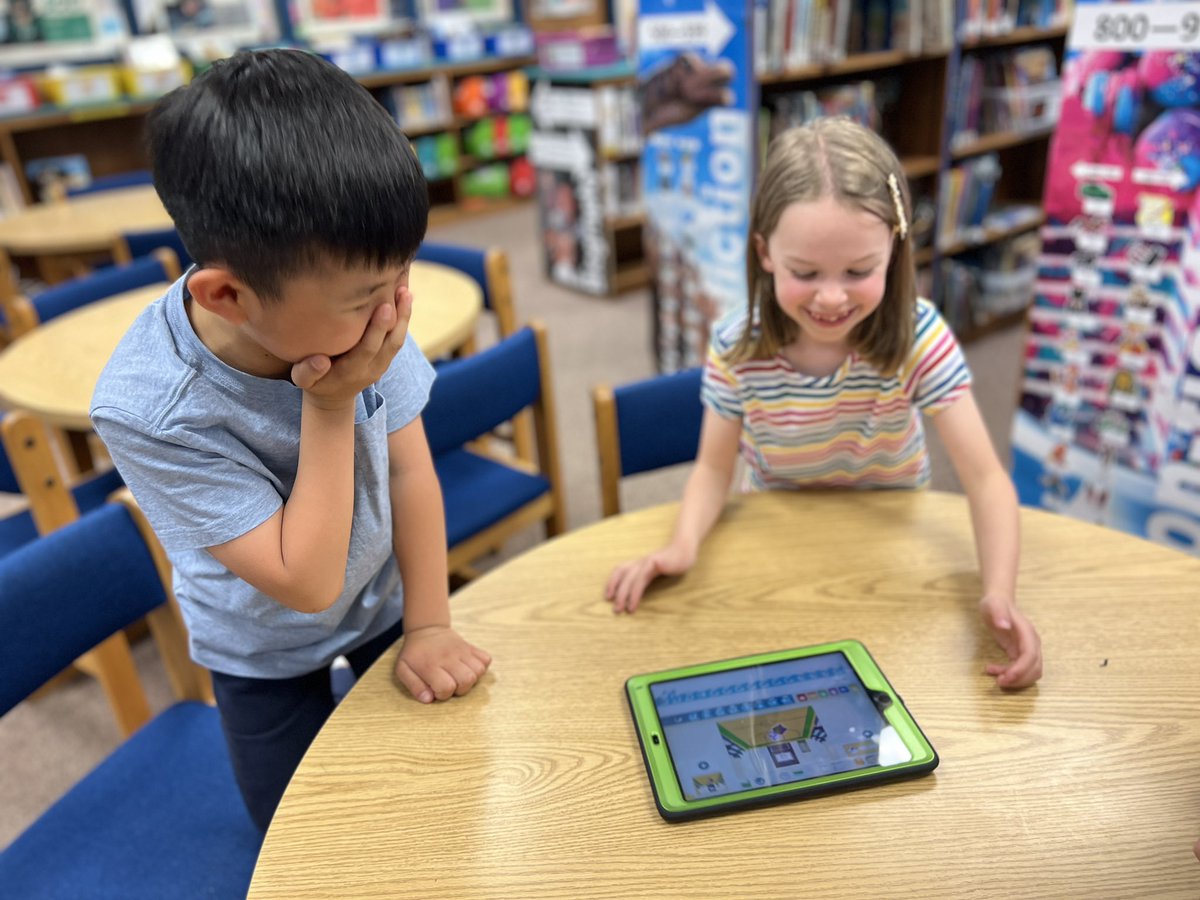 1st grade kicked off their final coding unit today with way more giggles than anyone could have expected. And it was GLORIOUS! #csinfcps <a href="/FCPS_LIS/">FCPS Library Program</a> <a href="/FCPSSTEAM/">FCPS STEAM</a>