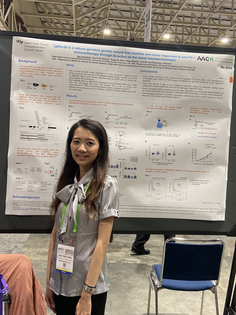 shdsonglin's tweet photo. NOW until 5pm #UCSFPostdoc @comebestsharon @UCSFCancer is presenting her work from @ucsf at #AACR22 https://t.co/S7kPcoN5mp