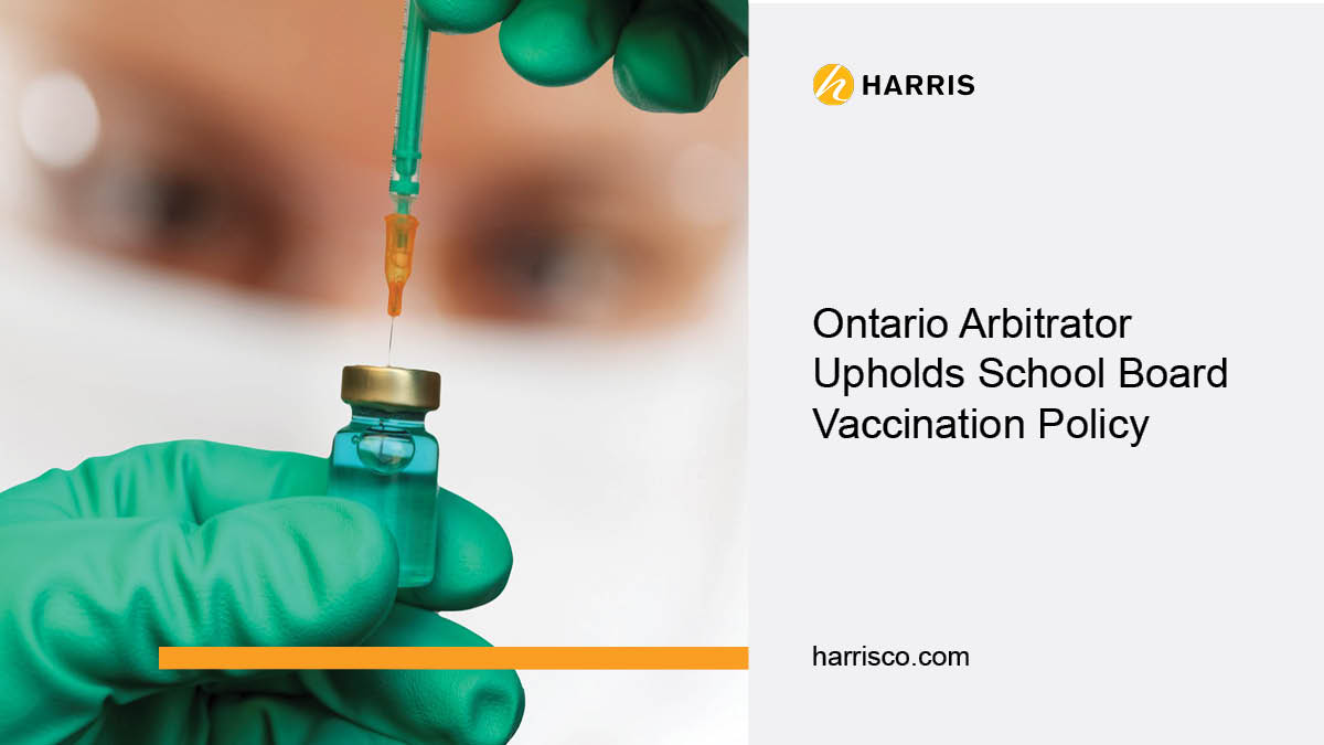 A number of awards by arbitrators across Canada have upheld vaccination policies. Learn about how the decision was reached in this case: ow.ly/qfVz50II2bc