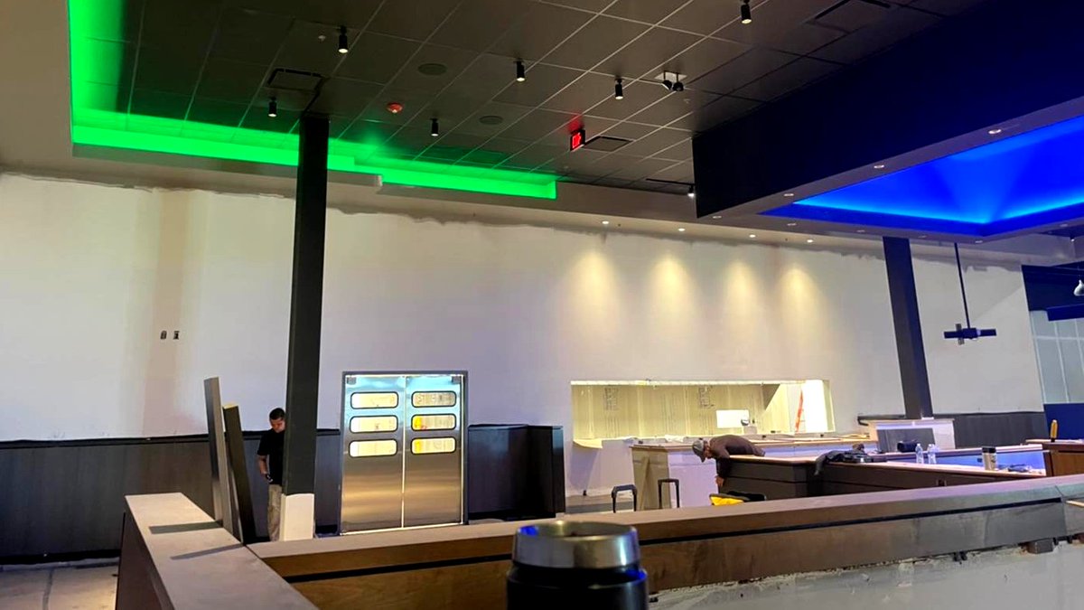 DAVE &amp; BUSTER'S UPDATE: Here's a sneak peek inside the Dave &amp; Buster's under construction in Augusta. Work got started on the arcade and sports bar in September after a postponement due to the pandemic, and things seem to be moving along quickly.