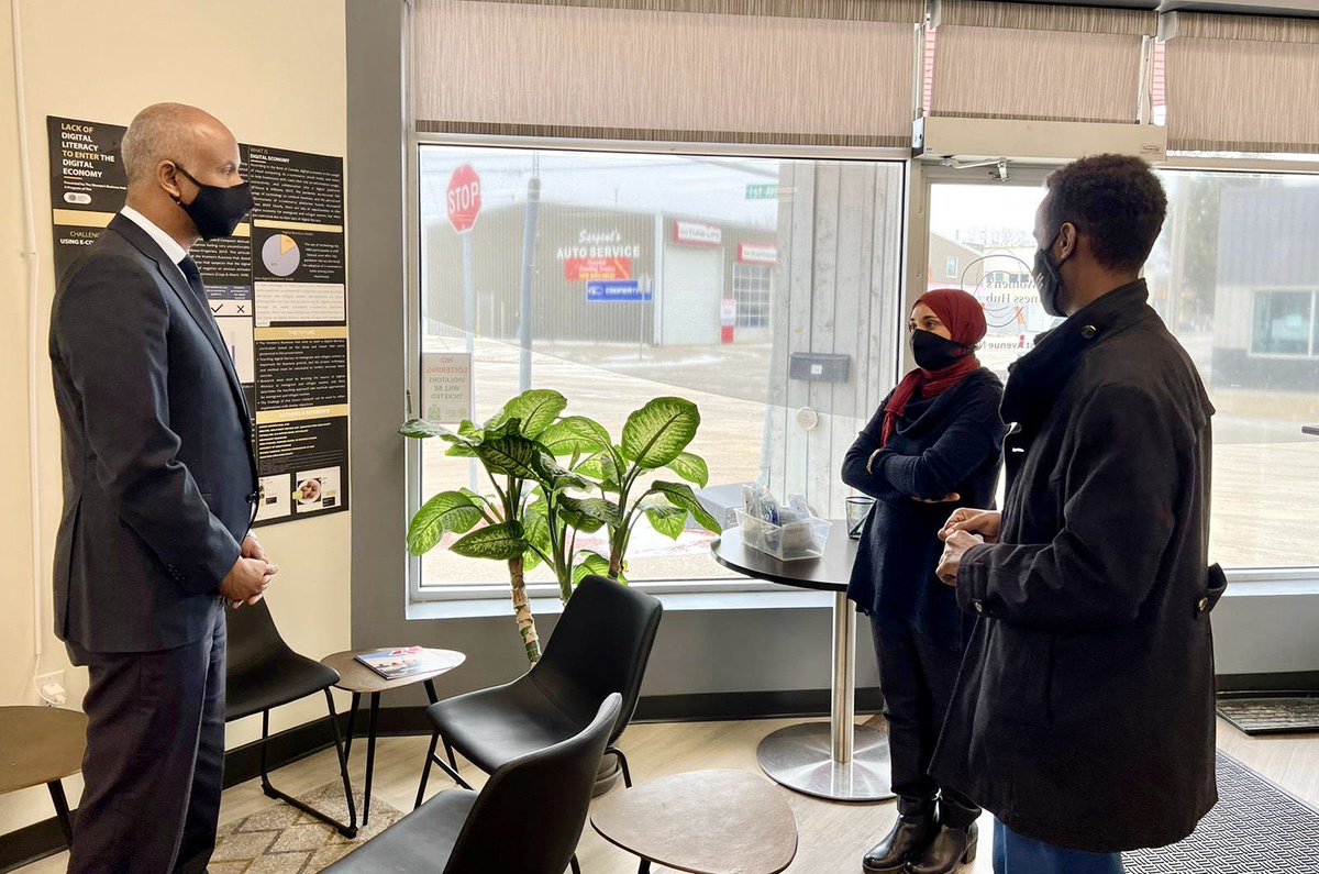 Today, in #Saskatoon, I visited <a href="/OpenDoorSociety/">Sasktn Opn Dr Socity</a> Women’s Business Hub. A centre that is providing newcomer women education, entrepreneurial support and training to launch their own businesses. 

Thank you for all that you do!