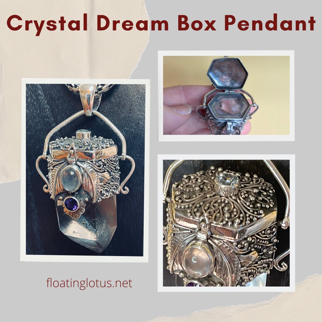 floatingL's tweet image. Write a wish, dream or mantra on a paper scroll, open the crown mantra box and place it on the clear Himalayan Quartz, the energy of the Quartz opens the crown chakra, lifting your prayers and wishes to the heavenly divine energy of the cosmos! bit.ly/3u4UyRO