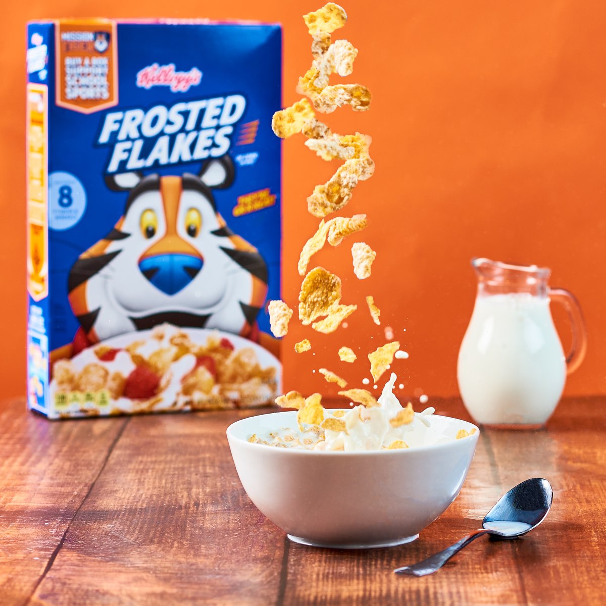 I wanted some Frosted Flakes, so I made myself a cereal bowl of Frosted Flakes
