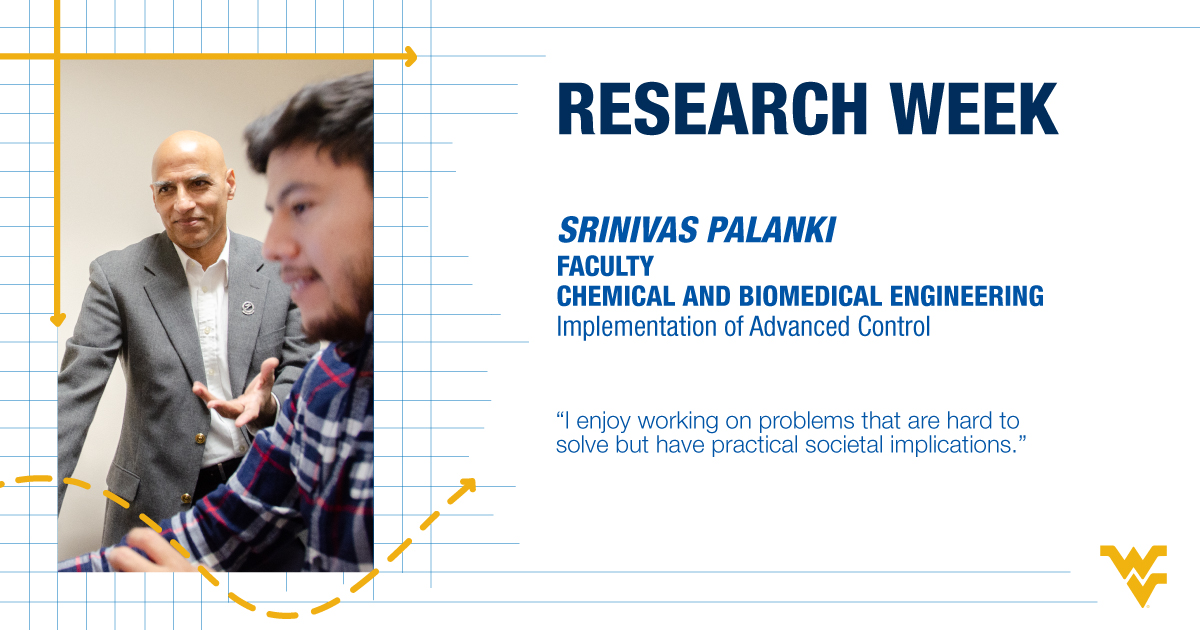 For Research Week this week, we are featuring some of our students and faculty along with their research. Our next feature is Srinivas Palanki, chairman and professor for the Department of Chemical and Biomedical Engineering! 👏