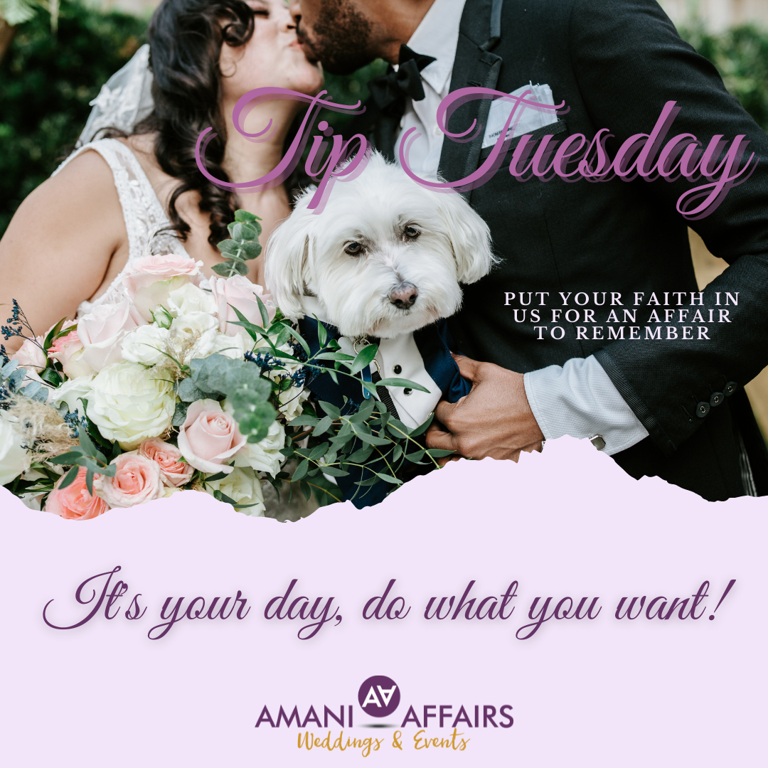 It's #TipTuesday!!!

During planning, #couples always ask us - "what's do people usually do for...?" And our answer is always to give a ton of different options and then say "it's your day, do what you want!" And we mean it! 

All our weddings look different because our goal is t