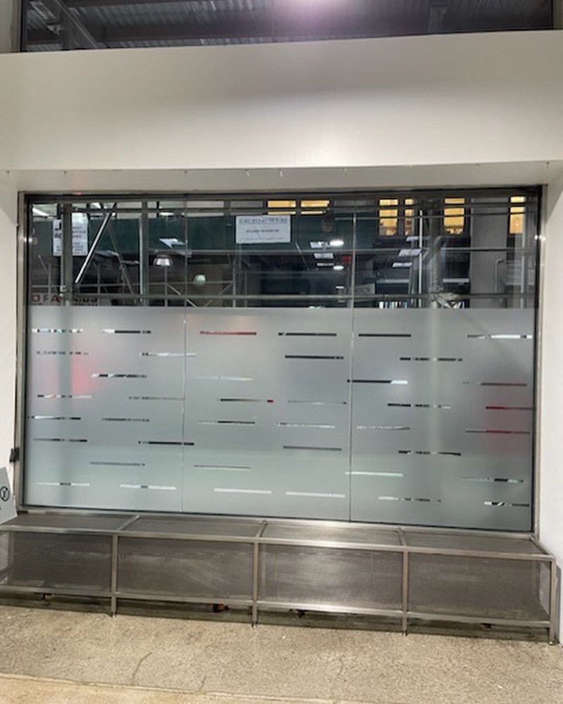 nywindowfilm's tweet photo. @cadblu custom cut logo clear with custom line pattern for privacy. All we need is artwork and the vision comes to life 🖼🤩 https://t.co/ZpN97gq8Mc