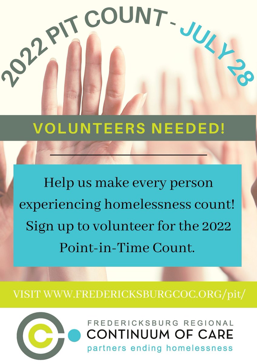 FredRegionCoC's tweet photo. Join us in making sure that every person experiencing homelessness is counted for and heard during the 2022 Point-in-Time count this summer on July 28th, 2022. Visit: https://t.co/R2Bb98lJCy to sign up! https://t.co/wiJnyp7uxm