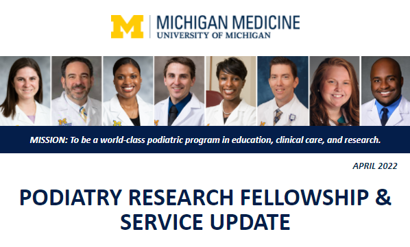 UMIntMed's tweet photo. The Metabolism, Endocrinology &amp; Diabetes Division Podiatry Research Fellowship is accepting applications for 2023-2024. Deadline: 10/1/22. Learn about the program, latest news &amp; achievements, and how to apply: https://t.co/i84WatSnIH
#podiatry #limbsalvage #fellowship #research https://t.co/rTUorifRz0