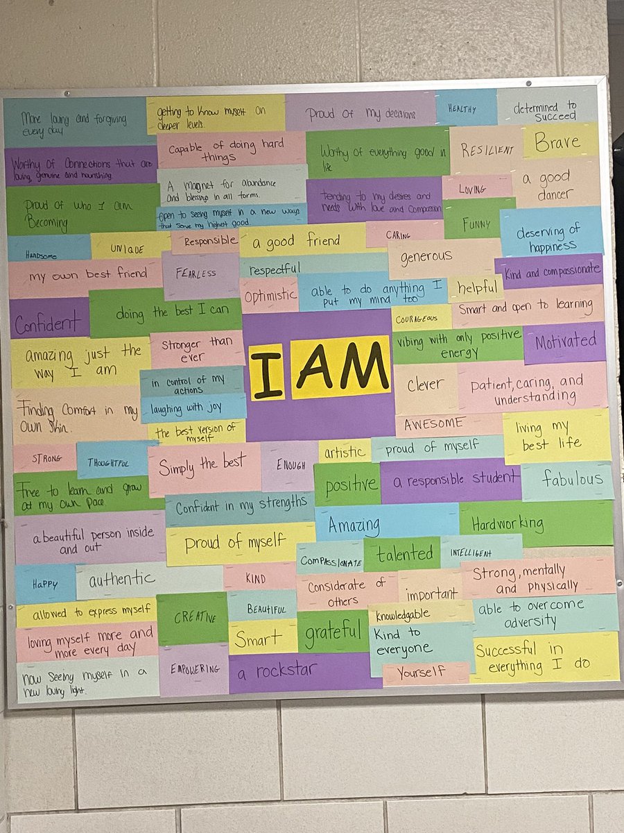 msaimeeallen's tweet photo. New bulletin board 💕#IAMStatements @BayCityCentral @selflovebeauty https://t.co/AZlVkwtWZX