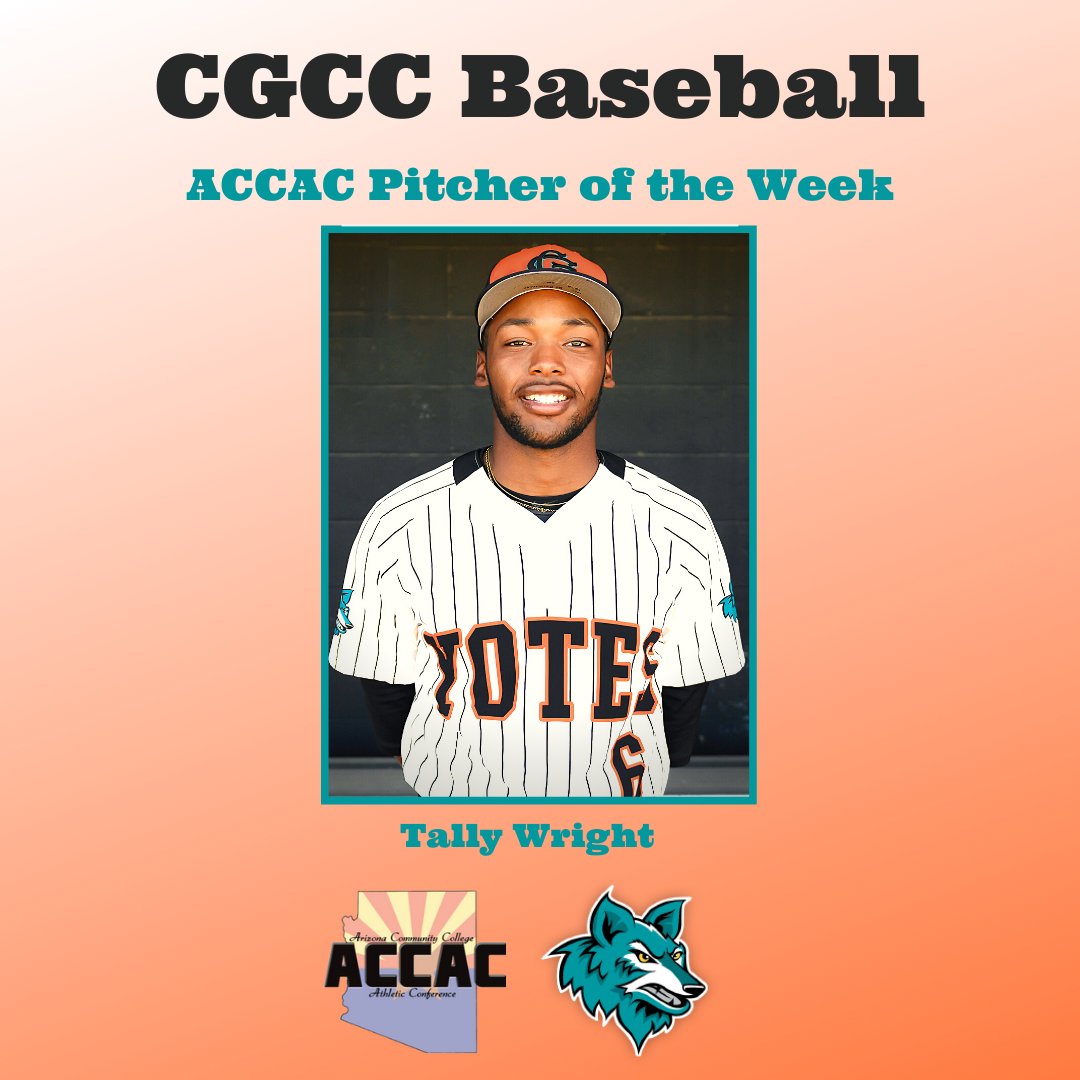 Tally another one for Wright! Great job <a href="/CGYoteBaseball/">Chandler-Gilbert CC Baseball</a>
