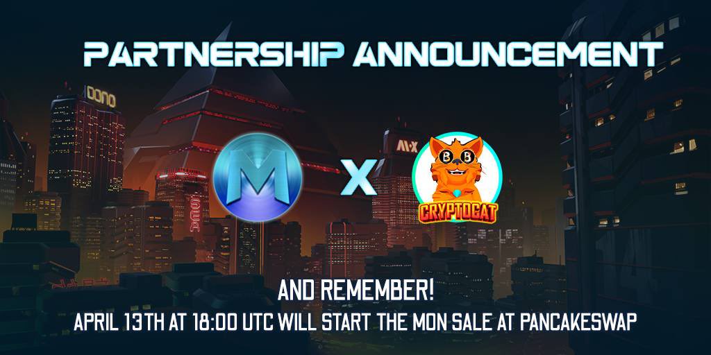 We are announcing our ambassadorship with @MedabotsWorld 

$MON will be launched on @pancakeswap 🚀
Get ready for the first Triple A #P2E game generation. Mint your amazing robot pieces to battle with them! medabots.game 

13th April 18.00 UTC 
💸Price: $0.80