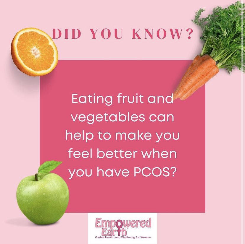 Did you know that eating fresh fruit and vegetables can help to manage PCOS?  (K. Marengo, 2020)

#pcos #infertility #pcosawareness #weightlossjourney #fertility #ivf #womenshealth #health #pcosdiet #pregnancy #healthylifestyle #fibroids #pcossupport #fitness