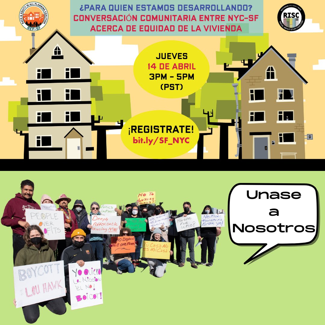 REPCOALITIONSF's tweet photo. Join REP-SF and @RacialStudy this Thursday for "Who Are We Building For? NYC/SF Community Conversation about Housing Equity" at 3-5 PM PDT.

Sign up here! https://t.co/s7fF7jHIrk https://t.co/MeJNKzlB12