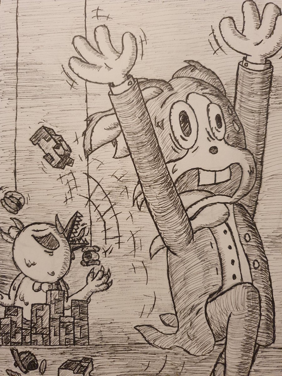 FinchsterDraws's tweet photo. Easter weekend is coming! While most will want to hunt chocolate eggs, I don't think the Easter Bunny will be available to do so. 🤣 #sketchbook #characterartist #Cartoonist #originalcharacter #quicksketch #originalproject #conceptart #easter #Easter2022 #EasterEgg #bunny https://t.co/Fmj2ETkEEA