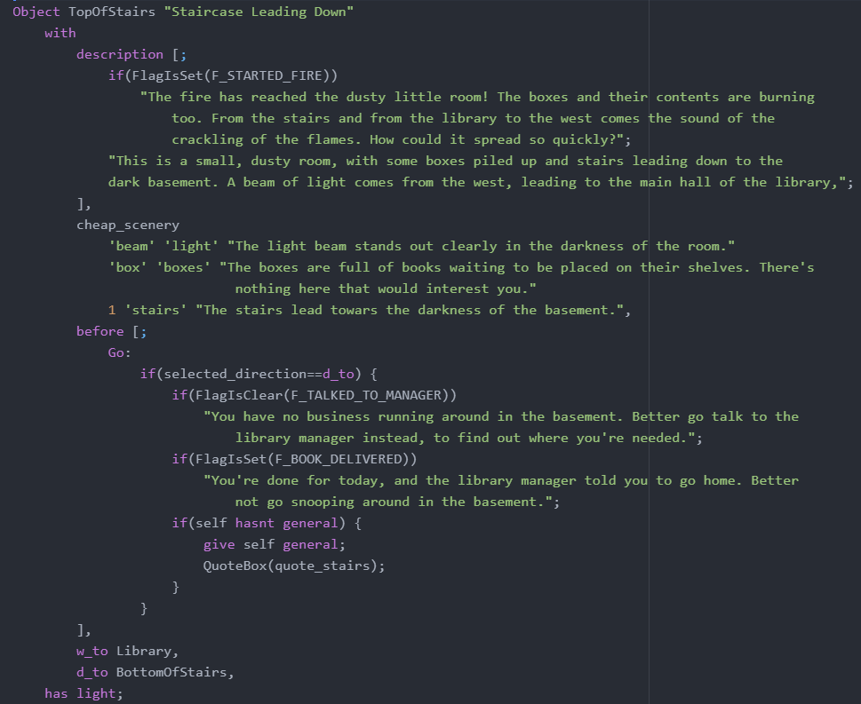 Retro text adventure library PunyInform v3.6 is out! 

A little bit of new functionality + bugfixes and optimizations. Better than ever! 

Grab it at github.com/johanberntsson…