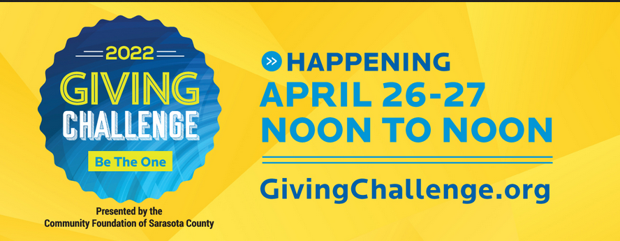 ManateeCommBand's tweet photo. Join us April 26-27 from noon - noon for the 2022 Giving Challenge presented by the Community Foundation of Sarasota with giving strengthened by the Patterson Foundation #givingchallenge2022 @betheone https://t.co/LKoIwGyEI4