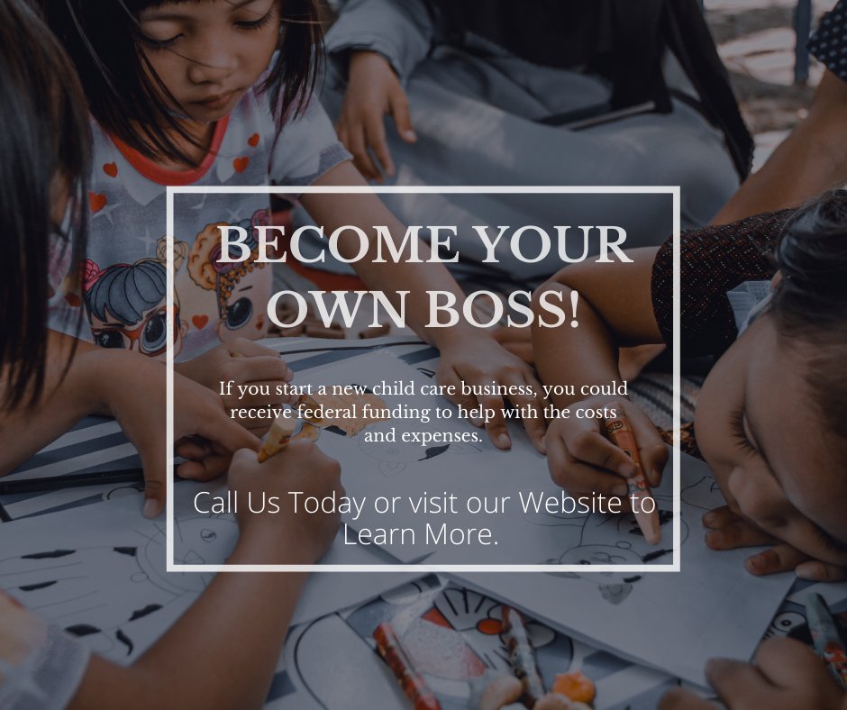 Families are in need of child care. Make a difference in your community and open a child care business today! Federal funding is available. Learn more: bit.ly/CCSDeserts