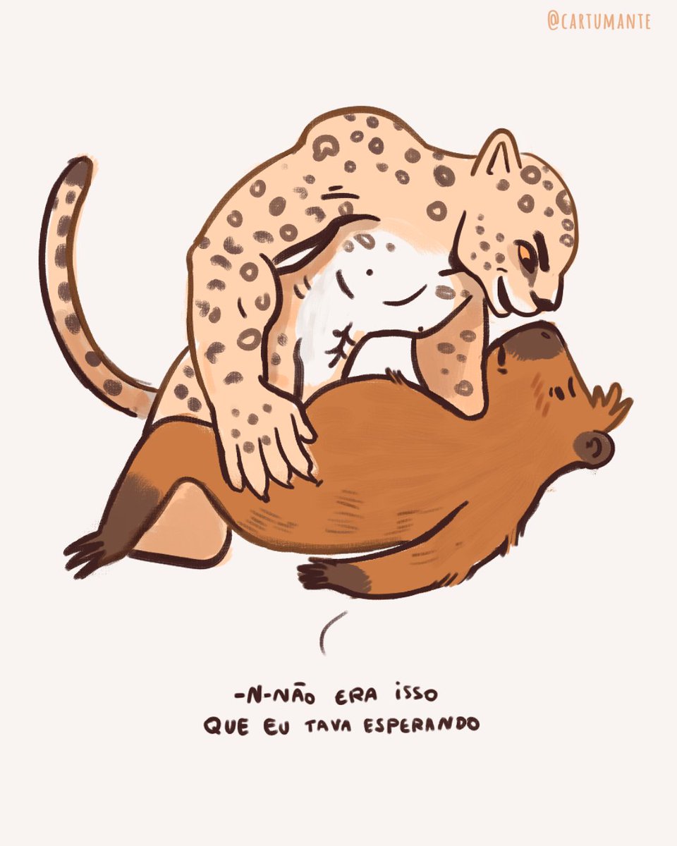 cartumante's tweet photo. vcs viram a onça comendo a capivara? https://t.co/GqozNli3Lp