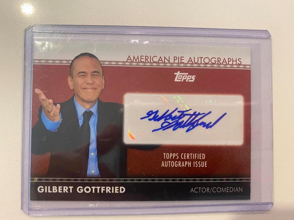 poptradingcards's tweet photo. RIP Gilbert Gottfried. May his memory be a blessing. https://t.co/UJk4RQkYb5