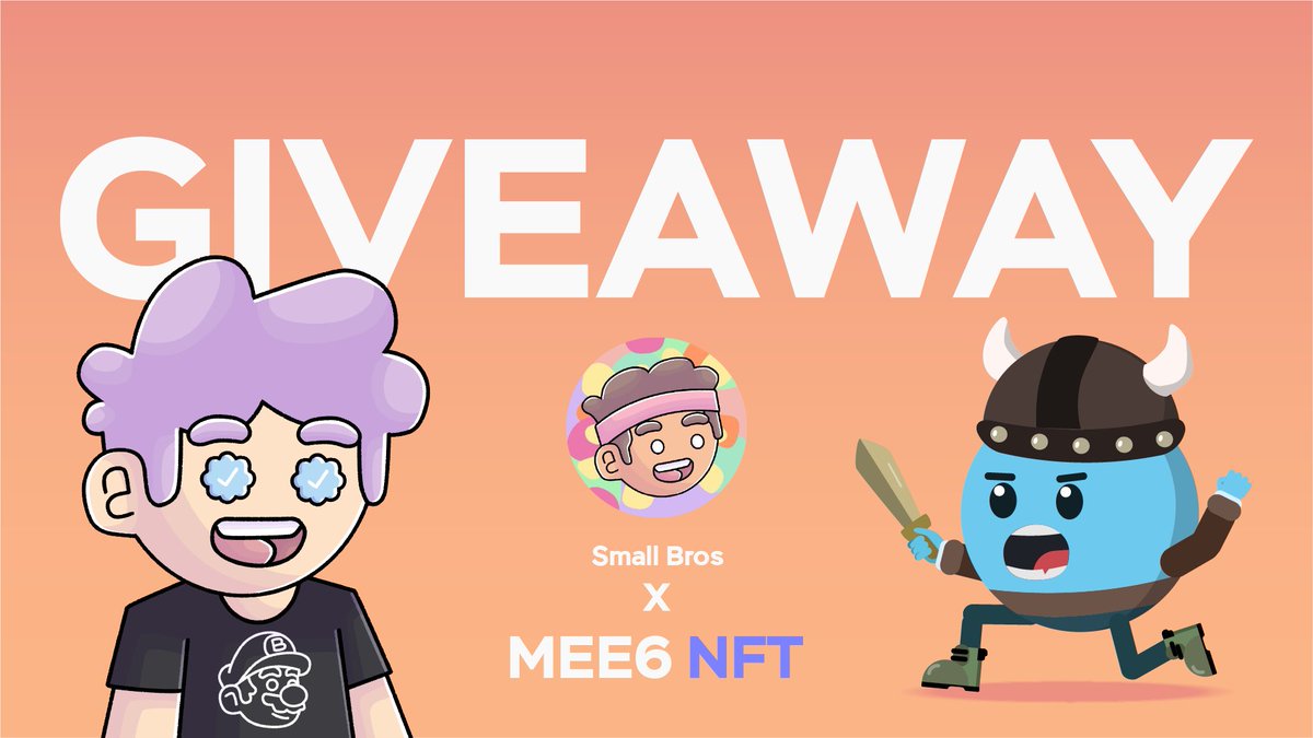 MEE6NFT's tweet photo. MEE6 Avatars NFT x Small Bros NFT

We have partnered with our bros @SmallBrosNFT to giveaway one NFT.

To enter: Follow @SmallBrosNFT @MEE6NFT 
Like❤️/RT♻️and say "We Bros" in Discord
https://t.co/e04t1RiZR4 https://t.co/M6Kt5jnDZN