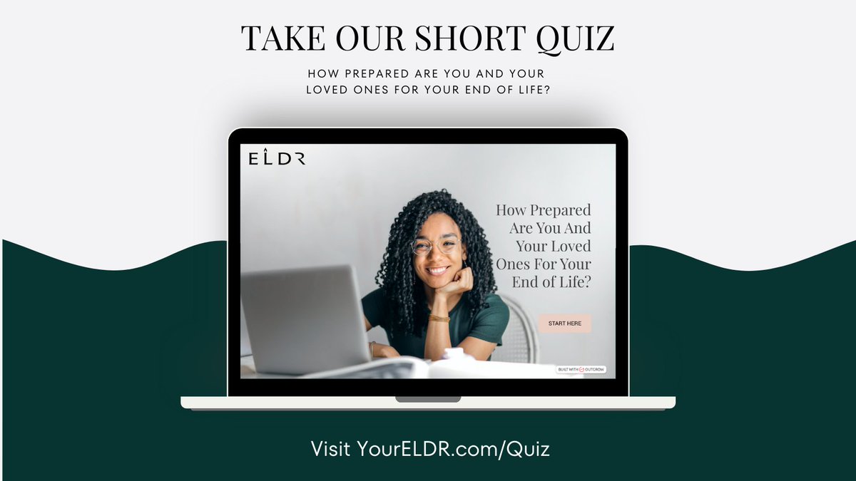 youreldr's tweet photo. How prepared are you and your loved ones for your end of life? 
End of life planning is about much more than a checklist, so we put together this quiz to help you think through some planning nuances and how they impact your life NOW.✨
Take our quiz at https://t.co/KVZpSZtufn https://t.co/aD3TkfV4bM