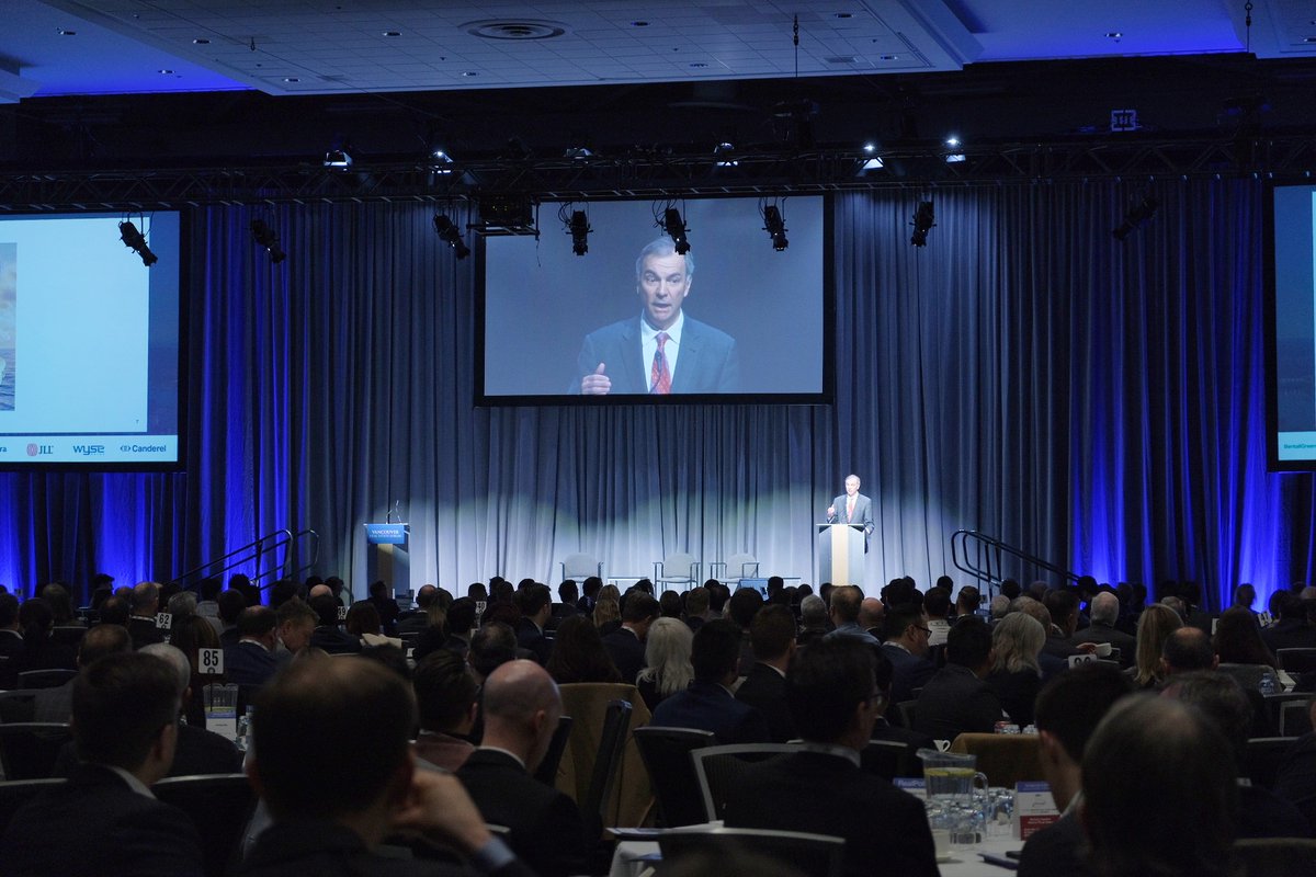 re_forums's tweet photo. We're so happy to be back in person in Vancouver today. We have over 1000 attendees here to discuss the fortitude of the economy in the region. Thank you to all of our speakers, sponsors and attendees who made #VREF22 possible. https://t.co/UZxMJchK87