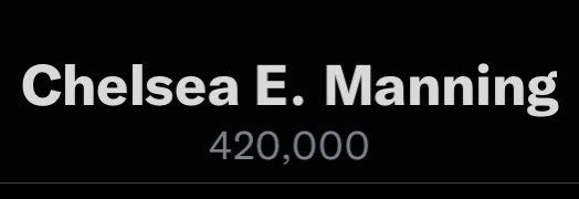 Chelsea E. Manning 420,000 followers