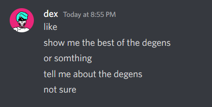 StarkP420's tweet photo. CALLING ALL DEGENS! 

@dexd0x sent me this message, open to interpretation

x10 @projectPXN DISCORD INVITE LINKS

To Enter:
👻 Follow @projectPXN, @StarkP420, @daddy_gainz, @magicmegsie, @WcWaifu 
👻 Like &amp; Retweet
👻 Tag 3 DEGENS
👻 Comment what makes you a DEGEN

⏳48 HOURS⌛️ https://t.co/l3YGzjWwKM