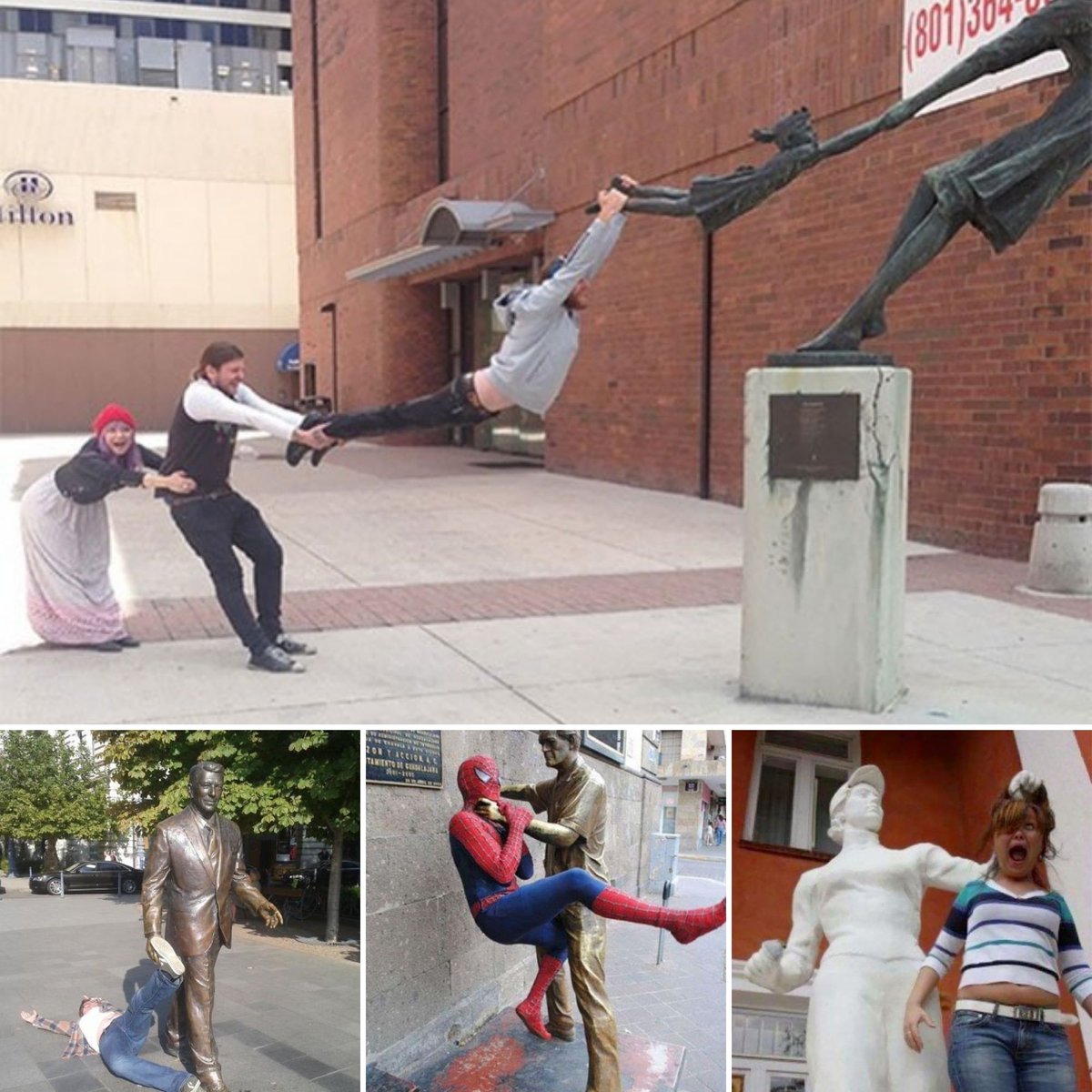 DocJournals's tweet photo. Sometimes, people's imaginations can go so far as to go wild. In this article, some people bring even the most lifeless statues to life with enough comedic relief to brighten the day.